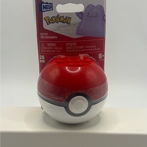Mattel Mega Pokémon Ditto Metamorph Poké Ball - Red and White